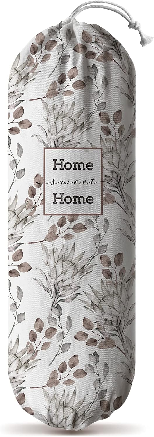 Hglian Grocery Plastic Bag Holder - Watercolor Leaves Organizer for Shopping Bags Storage, Farmhouse Home Kitchen Decor