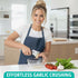 Set Garlic Press Heavy Duty Rust-Resistant Garlic Crusher & Mincer with Ergonomic Handles, Easy Squeeze Manual Garlic