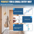 12 Corner Coat Rack - Hook Tension Rod Plant Stand Stainless Steel Organizer for Coats, Towels, Plants & More, No