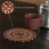 VHC Brands Classic Country Primitive Tabletop & Kitchen Jute Trivet, Burgundy Natural Tan, 8"