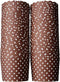 50-Pack Paper Baking Cups, Greaseproof Disposable Cupcake Muffin Liners in Large Chocolate Brown Polka Dots