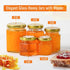 30 Pack 2 oz EkkoVla Hexagon Mini Glass Honey Jars, Small Honey Jars with Golden Lids, Wooden Dipper, Bee Pendants