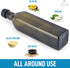Zulay Kitchen 17oz Olive Oil Dispenser Bottle - Dark Brown Glass Container with Spout, Funnel & Pourer