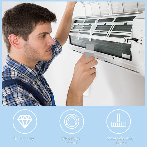 Pimoys 3 in 1 Set Air Conditioner Fin Comb with 1 Stainless Steel AC Coil Cleaner & 2 Evaporator Brushes