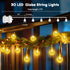 Minetom Crystal Globe String Lights, 17 ft 30 LED Battery Operated Fairy Lights with Remote for Party Decor