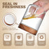 16 oz 4-Pack Bumobum Overnight Oats Containers with Lids, Glass Mason Jars with Acacia Wood Airtight Lid, Wide Mouth