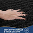 Yimobra Bathroom Rugs Sets 2 Piece, Soft Chenille Toilet Rug U-Shaped Contour and Fluffy Bath Mat Set, Non-Slip,