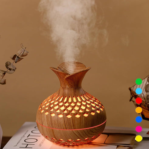 Colorful Cool Mini Humidifier, Flower Shape USB Personal Desktop Humidifier for Car, Office, Bedroom, 2 Mist Modes