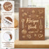 Creawoo Wooden Recipe Book to Write in Your Own Recipes Personalized Blank Recipe Binder Cookbook, Hardcover DIY Family Recipes Full Pages with 6 Colorful Dividers, Idea Cooking Gift- 8.5"x11"