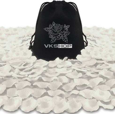4500 Pack White Rose Petals, Artificial Flower Petals for Romantic Nights, Valentine's Day and Weddings