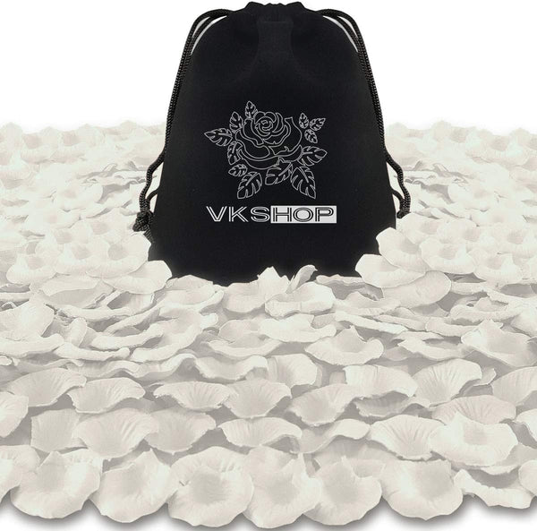 4500 Pack White Rose Petals, Artificial Flower Petals for Romantic Nights, Valentine's Day and Weddings