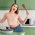 Wooden Spatula for Cooking, 12.8 Inches Flat Wooden Utensil for Non-Stick Cookware, 2PCS Long Handle Kitchen Spatulas