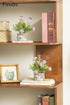 2Pcs,Daisies Daisy Artificial Flowers in Cement Vases Faux Flowers Farmhouse Home Coffee Table Bookshelf Office Desk