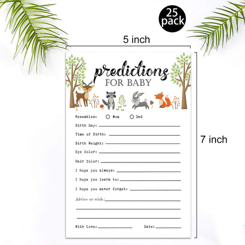 Giftideaworkshop 25 Advice and Prediction Cards for Baby Shower Game, New Mom and Dad Card for Girl or Boy Babies, New
