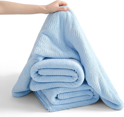 4 35"x70" Set Cozy Piece Extra Large Bath Towel Oversized Bath Sheet Blue Bath Towel for Bathroom Ultra Soft Highly