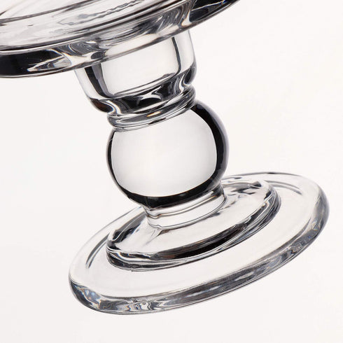 Yeeco Glass Candle Holder, 3.5" Tall Pillar Candle Holders Set of 2 for Wedding Dining