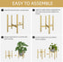 8 14 Inch 160 LB Adjustable Metal Plant Stand Indoor, Mid Century Modern Outdoor Planter Holder for to Pots, Heavy Duty