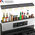 BFONS 30" Magnetic Stove Top Shelf, Silicone Top Heat Material Spice Rack, Kitchen Organization Gadgets (Grey)