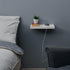 WELLAND White Floating Shelf with Motion Sensor Light, Wall Mounted Storage Shelf, Floating Nightstand for Bedroom