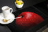 SUN-Shine Black Placemats Set of 4, Red Apples Painting for Dining Table Decorations, Washable Table Mats