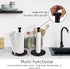 HESHIBI Countertop 7" Paper Towel Holder with Weighted Black Marble Base - Modern Free Standing Paper Roll Holder