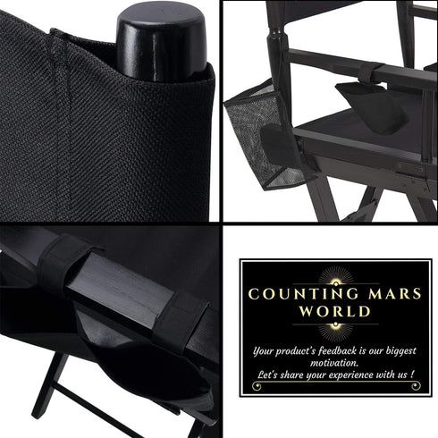 5 1 Set 2 STAY GENT in Accessories for Makeup Artist Chair, (not Including Chair) Black Replacement Cover Canvas