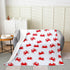 Cozy Bed,50x60 Inches Crab Silhouette Flannel Fleece Blanket Throw Size,Super Soft Red Crab Plush Blankets,Lightweight