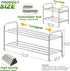 2-Tier 100% Steel,4-Rod Closet (15" 27", Expandable Shoe Rack - Stainless Extendable & Adjustable Feet | Simple