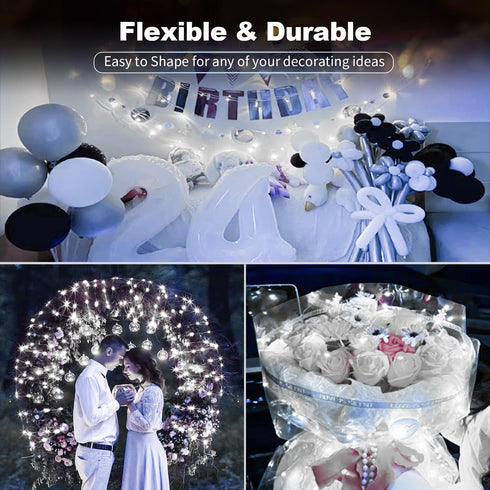 Adamonda 20 Pack Operated,7FT 20 LED Fairy Lights Battery LED Waterproof Mini Twinkle String Lights Battery Powered