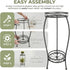 Stands,2 27.1 inch Plant Stand for Indoor Outdoor,Tall Black Metal Rustproof Stable Plant Tier Multiple Corner Display