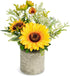 COCOBOO Sunflower Artificial Flowers Pot, Yellow Fake Flower Decor for Home, Bathroom, Kitchen