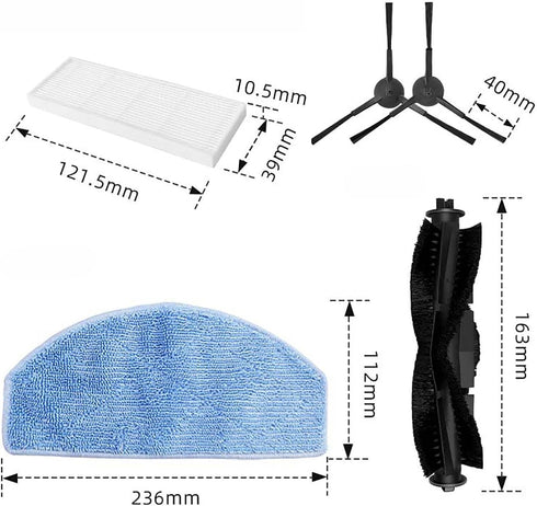 Robot Vacuum Mop Pads Wipes for Tikom G8000/G8000Pro Robotic Vacuum Cleaner(8 Mop Pads)
