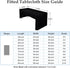 2 Pack 4ft (48x24 Inch), 3-Sided Wolkemer Open Back Fitted Tablecloth Rectangle Vendor Table Cloth Washable Black