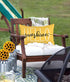 4TH Emotion Hello Sunshine Pillow Cover, Farmhouse Yellow Lumbar Cushion Case, 12x20 Inches