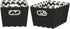 Household Essentials Fabric Storage Bins, Set of 2, Tapered KD Bins with Dual Grommet Handles, Black Chevron Print