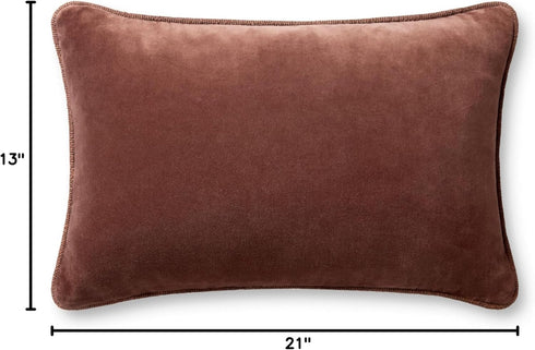 Loloi Liza Pillow Cover Only, 13x21, Cinnamon