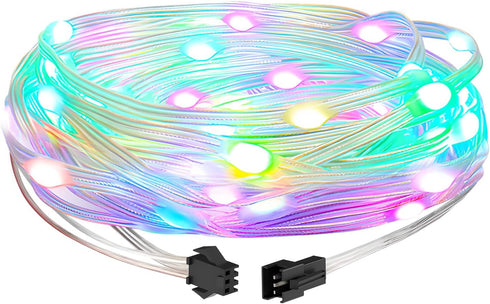 WS2812B Fairy String Lights Addressable Individually RGB IC, PVC Wire 16.4FT 50LEDs