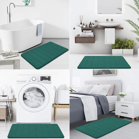Buganda Memory Foam Bath Mat Rug, 24" x 16", Ultra Soft Non-Slip Water Absorbent Machine Washable Bath Rug