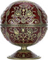 Windproof Ashtray with Flip Lid, Global Shaped Dragon Pattern Zinc Alloy Smoking Ash Tray for Home Office Crafts