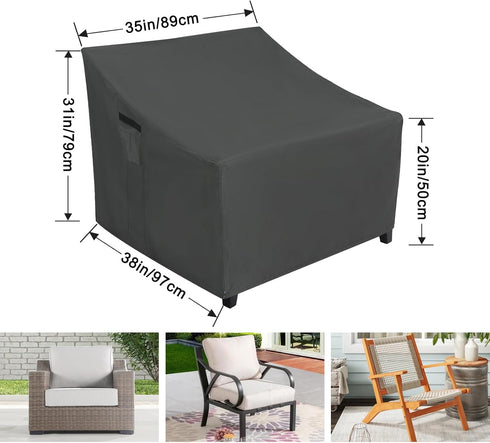 38x35x20 Inches ABCCANOPY Patio Chair Cover Stackable Chair Cover Waterproof Outdoor Durable UV-Resistant Polyester