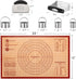 Biscuit Cutter,Pastry Cutter, Bench Scraper, Silicone Pastry Dough Baking Mat Set, Baking Tools and Accessories Kit by Angadona