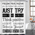 Emvency Inspirational Shower Curtain - Positive Quotes for Kids Boys, Waterproof Polyester Fabric 72 x 72 inches
