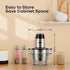GANIZA Electric Food Processor, Food Chopper with Meat Grinder & Vegetable Chopper, 2 Bowls, 450W Motor