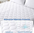 Queen Mattress Protector - 100% Waterproof Quilted Cover, Noiseless Soft & Cooling, Deep Pocket 6"-21", White