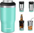 HAUSHOF 4 in 1 Insulated Stainless Steel Can Insulator, Fits Standard &
