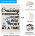 ZJXHPO Cruising Ship Garden Flag Cruise Life Gift Cruising Through Life One Port At A Time Banner Summer Cruise Vacation Decor (Cruise one port flag)