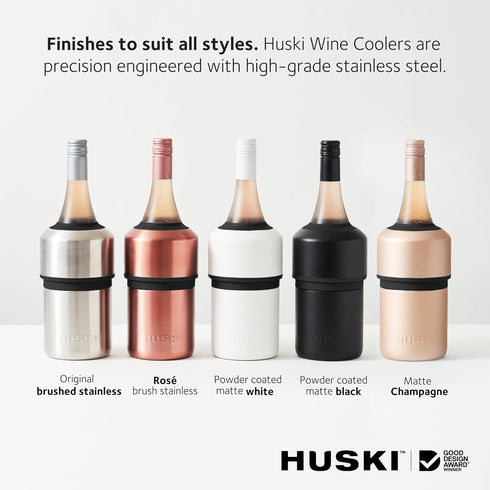 6 Huski Wine Chiller | Award Winning Iceless Design | Keeps Wine Cold up to Hours | Wine Accessory | Next Generation
