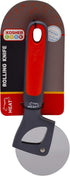Meat Red Pizza Wheel, Ultra Sharp Rolling Knife with Long Silicone Handle for Home and Kitchen Accessories