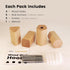 cuwuu's Modern Wood Wall Hooks, 4 Pack Natural Wooden Coat Hooks for Bathroom Entryway
