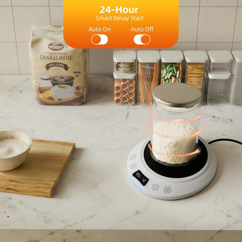 Set 9-Piece 1F (70-120F), 24H Sourdough Starter Warmer Sourdough Starter Kit, Precise Thermostat Intelligent Memory